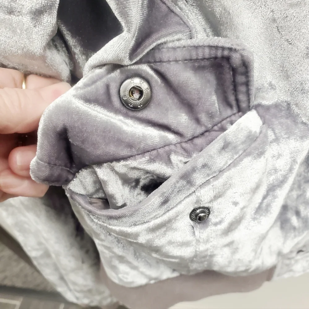 Cloud Chaser gray crushed velvet jacket - Picture 5 of 8